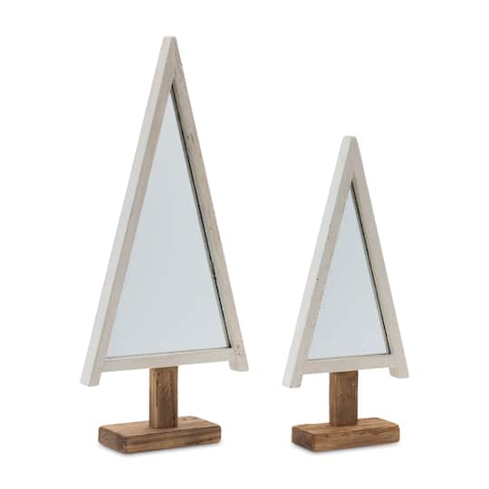 Framed Mirror Pine Tree Set
